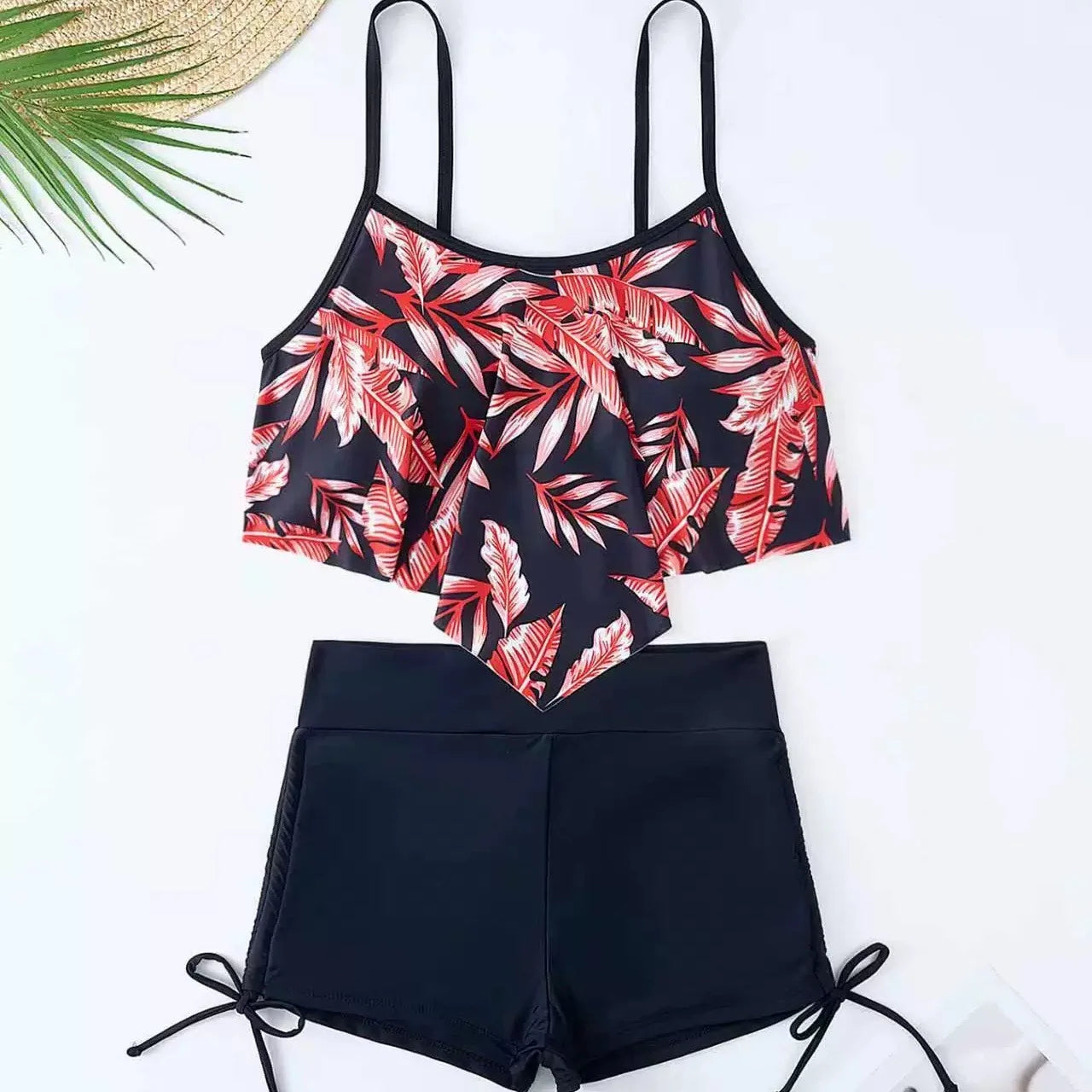 2026 Ruffle Strappy Bikini Set High Waisted Swimsuit Women Drawstring Swimwear Female Bathers Bathing Swimming Suit Beach Wear