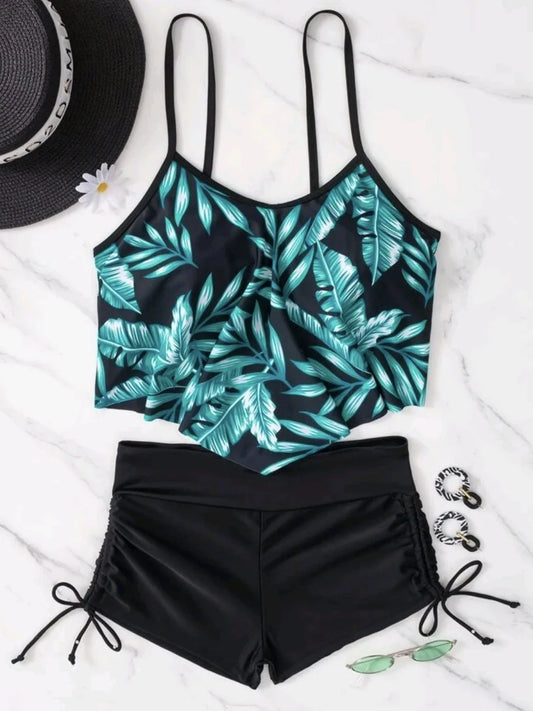 2026 Ruffle Strappy Bikini Set High Waisted Swimsuit Women Drawstring Swimwear Female Bathers Bathing Swimming Suit Beach Wear